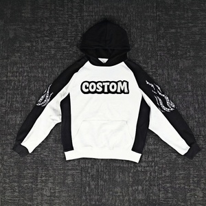 Sweat-shirts à épaules tombantes de haute qualité pour hommes, 360 grammes, broderie personnalisée, patchwork épais, fabricant OEM - Product Image 2