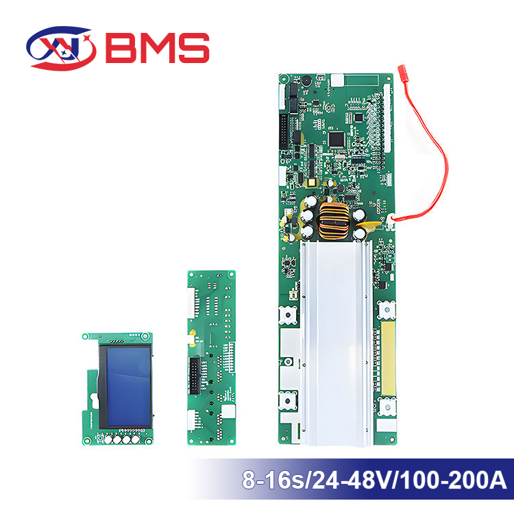 XJ BMS Smart bms 13s 14s 15s 16s 24v 48v 100a 200a настраиваемая система управления аккумулятором солнечной энергии