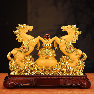 Adornos de Caballo del Zodiaco Chino, Decoración para Sala de Estar u Oficina, Regalo de Inauguración de Casa para el Éxito - Product Image 4