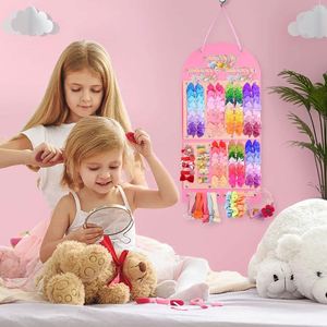 Support mural en feutre pour nœuds à cheveux, organisateur de nœuds pour bébés, rangement et présentation d'accessoires capillaires, robuste avec corde - Product Image 6