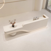 Bureau de réception moderne en MDF pour salon de beauté, clinique médicale, hôtel, salle de sport, bureau, école et centre commercial - Couleur personnalisable et design durable
