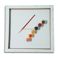 Mini-set de peinture acrylique réutilisable avec pinceau, non toxique, 6 couleurs, pots de 5 ml, coffret de peinture sur toile