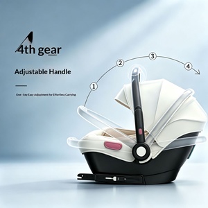 Siège auto transfrontalier pour enfant, type nacelle, portable, installation en un clic, interface <span class=keywords><strong>ISOFIX</strong></span>, pour bébés de 9 mois à 4 ans - Product Image 4