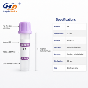 <span class=keywords><strong>Tube</strong></span> capillaire de prélèvement sanguin micro <span class=keywords><strong>EDTA</strong></span> jetable de haute qualité pour usage hospitalier - Product Image 3
