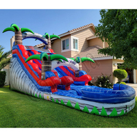 Toboggan aquatique gonflable géant, très vendu en Europe et aux États-Unis, toboggan pas cher pour les fêtes, en PVC, toboggans aquatiques en forme de château