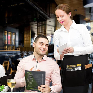 Grembiule da Cucina Coreano alla <span class=keywords><strong>Moda</strong></span> Riutilizzabile a Mezza Vita in Cotone Organico Naturale e Lino per Ristoranti, Caffetterie, Studi e Cucina - Product Image 4