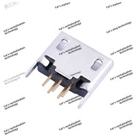 Connecteur USB ZX Micro5P Base V8 à fente verticale à 180 degrés, coque en fer, broches en cuivre, borne PCB pour téléphone portable