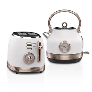 家用厨房电器1.7L烧水壶和烤面包机套装开水电热水壶