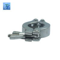 Abrazadera en T de Acero Inoxidable y Aleación de Aluminio para Tubos de Vacío con Superficie Pulida en Medidas en Pulgadas