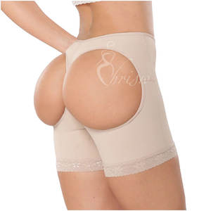 Pantalones cortos de fajas de muslo medio con levantador de glúteos para mujer, pantalones cortos moldeadores de cintura alta, pantalones cortos moldeadores suaves, bragas, barriga - Product Image 2
