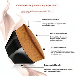Brocha de Maquillaje Mágica para Base, Brocha para Polvo Suelto, No Absorbente, de Fibra Artificial, Mango de Plástico, Grande, para <span class=keywords><strong>Corrector</strong></span> - Product Image 2