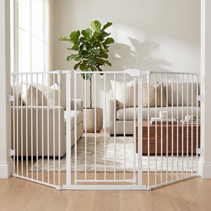 Barrière rétractable <span class=keywords><strong>pour</strong></span> animaux <span class=keywords><strong>de</strong></span> compagnie Pawise Extra Large en métal, réglable, <span class=keywords><strong>pour</strong></span> <span class=keywords><strong>porte</strong></span> d'entrée, escaliers, couloirs et usage intérieur - Product Image 2