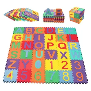 Wholesale 36pcs ABC & Number Type Play Mat EVA Foam Puzzle Flooring Mat Soft Alphabet Playmat Puzzle