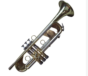 Trompete Profissional de Música Oriental em Metal Pesado com Acabamento em Ouro Satinado Ala VincentBach 37 - Product Image 3