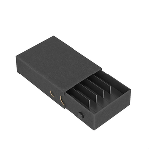 Pre Matte Black Custom 5 Pack Roll Child Resistant Cone Cardboard Drawer Paper Packaging Box