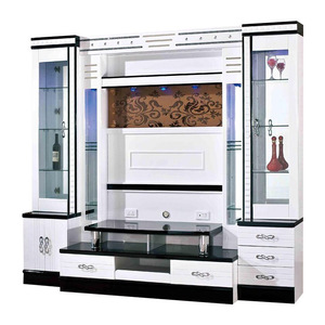 Fabrika oturma odası mobilya basit tv standı ahşap duvar ünitesi tv dolabı modern - Product Image 1