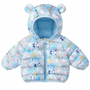Winter Baby Girls Kapuzen Daunen jacken für Kinder Jungen Cartoon Warme Oberbekleidung Mantel Kleinkind Kinder Jacke