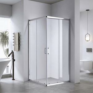 Offre Spéciale <span class=keywords><strong>Prix</strong></span> Usine <span class=keywords><strong>Cabine</strong></span> de <span class=keywords><strong>Douche</strong></span> à Double Porte Coulissante en Verre avec Plateau Rectangulaire et Cadre en Verre Trempé de 6 mm - Product Image 1