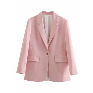 R30217S abbigliamento <span class=keywords><strong>donna</strong></span> sartoriale Blazer abiti larghi da ufficio Lady Blazer Casual formali abiti da esterno di grandi dimensioni cappotto elegante - Product Image 2
