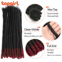 Top fille court africain naturel artificiel dread locks accessoires tresses bricolage doux dread locks Crochet synthétique Extension de cheveux