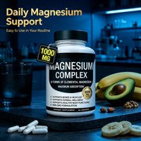 8 formes de capsules de magnésium élémentaire, absorption maximale, haute puissance, 1000 mg, 90 unités, complément alimentaire pour le bien-être quotidien