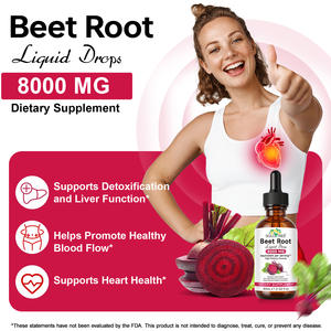 SOLOTREE 8000毫克新鲜甜菜根提取物液体红甜菜补充有机甜菜根液体滴肝心脏健康支持 - Product Image 2