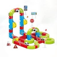 149 pièces de jouets de voitures sur rail magnétique pour tout-petits, circuit de course flexible, assemblage DIY, ensembles de trains orbitaux électriques avec batterie au lithium