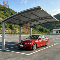 Abri de voiture extérieur en alliage d'aluminium sur mesure, imperméable, de haute qualité, avec revêtement en poudre, isolé et résistant aux UV