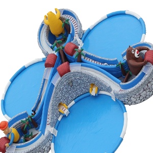 Parc aquatique gonflable Commercial sur le sol, terrain de jeux, avec piscine, - Product Image 1