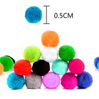 Pompons DIY 0.39 pouces, boules floues multicolores de la Saint-Valentin, pour la fabrication artisanale et les boules floues Hobby multicolores