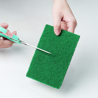 Rouleau de tampons à récurer rectangulaires en nylon écologiques pour cuisine, fournitures de nettoyage, éponge à récurer robuste et résistante à l'usure