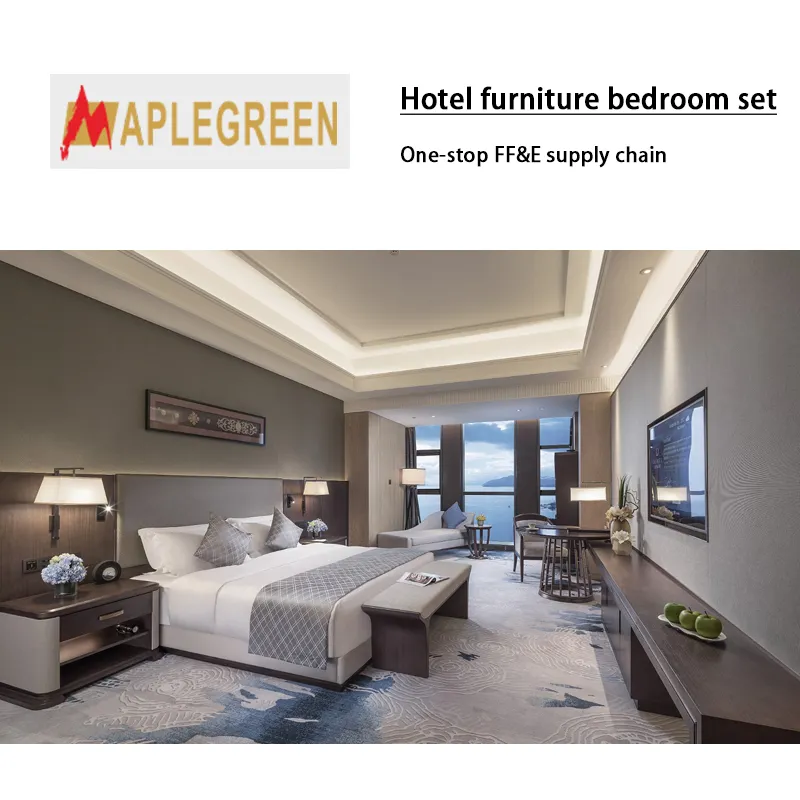 Holesale-muebles de madera de MDF para habitación de hotel, conjunto de muebles de dormitorio de hotel de Turquía y hotel