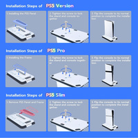 Station de refroidissement et support personnalisés pour console de jeu PS5 avec chargeur double manette