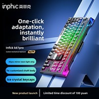 [Inphic] Clavier mécanique sans fil K87pro 87 touches rétroéclairé RVB 2.4G trois modes personnalisé pour les jeux e-sport