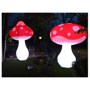 Champignon gonflable <span class=keywords><strong>géant</strong></span> de haute qualité de 4 m avec tissu Oxford 210D et lumières LED à 12 couleurs changeantes pour la décoration de fête - Product Image 1