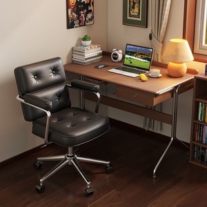 <span class=keywords><strong>Silla</strong></span> de <span class=keywords><strong>Escritorio</strong></span> para Computadora, para Dormitorio de <span class=keywords><strong>Niñas</strong></span>, con Marco de Acero Negro, Estilo Americano, Ergonómica, Giratoria, con Respaldo Reclinable y Ajustable en Altura - Product Image 1