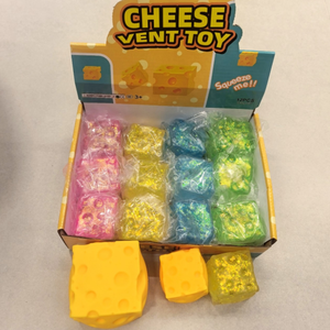 Onr TPE/Silicone <b>Mini</b> Cheese Squishy Toy Slow Rise Soft Plastic Funny Food Sensory Fidget Stress Relief for Kids Adults Party - Product Image 5