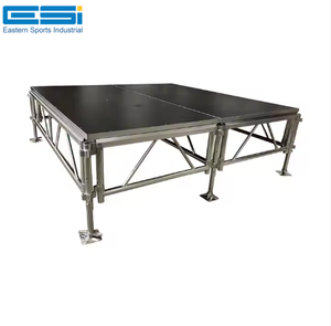 Plataforma de escenario de aluminio ESI personalizada de 4 pies de altura, ligera y portátil para eventos, actuaciones para pantallas de truss - Product Image 1