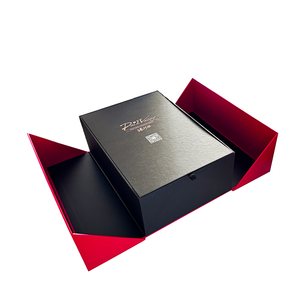 Papier mat de spécialité de luxe LOGO personnalisé emballage de boîte-cadeau en papier de vin carré <span class=keywords><strong>cylindrique</strong></span> pliable et écologique - Product Image 3