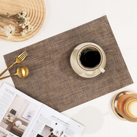 Set de table et dessous de plat en PVC tissé écologique de haute qualité, résistant à la chaleur et antidérapant, idéal pour la maison et l'hôtellerie