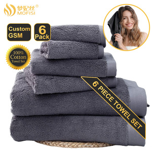 <b>Bath</b> <b>Towel</b> <b>Set</b> Grey Pure Cotton Face And <b>Bath</b> <b>Towels</b> 35x75cm 70x140cm Skin Friendly Gift Use - Product Image 3