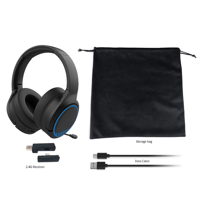 RGB Wireless Gaming Headset with Microphone for PS4/PS5/Switch/PC for Play Station 4 5 2.4G Wireless Game Headphones