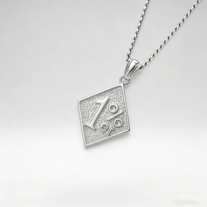 สร้อยคอสแตนเลสสตีลวินเทจทรงรอมบัส 1%er  แบบปรับแต่งได้  แฟชั่นเท่สไตล์สตรีท  จี้โลโก้สำหรับผู้ชาย - Product Image 5