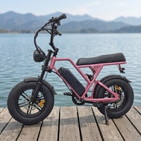 Vélo électrique G60mini pour adultes, 350W, batterie lithium 13Ah, pneus larges 16 pouces, suspension intégrale, style vintage, accélérateur amovible, assistance au pédalage