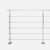 Tiang Baluster Bulat Stainless Steel 304 Modern Mudah Dipasang untuk Balkon Tangga Hotel Sistem Railing Pegangan Tangga