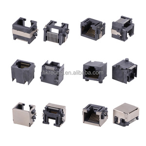ขั้วต่อแบบโมดูลาร์ 8P8C 1X4 สีเหลือง แบบแนวนอน ชนิดพิน <span class=keywords><strong>FU</strong></span> RJ45 ขั้วต่อเครือข่ายอีเธอร์เน็ต <span class=keywords><strong>8</strong></span> พิน วัสดุ LCP/C2680 - Product Image 3