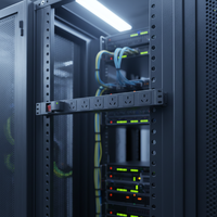 PDU de distribution d'énergie triphasée de qualité industrielle avec protection contre les surcharges, les courts-circuits et les surtensions pour équipements critiques