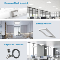 Lámpara de Panel Plano Inteligente LED Regulable con Pantalla Blanca, Aplicación y Control Remoto para Oficina en Casa