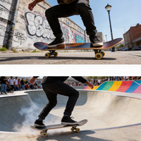 Personnalisez votre skateboard d'équipe de football en érable canadien 7 plis, roulements ABEC-9 haute vitesse, capacité de charge 150 kg, prise en charge OEM/ODM, visuel