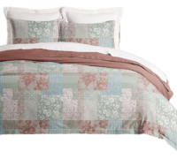 Ensemble de couette confortable en patchwork paisley, imprimé paisley, pour tous les jours, printemps et été